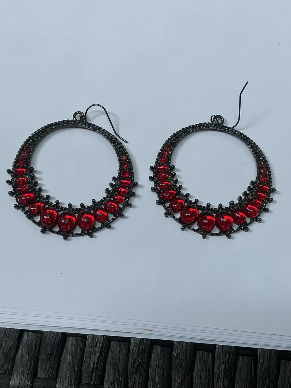 Vintage Red Earrings